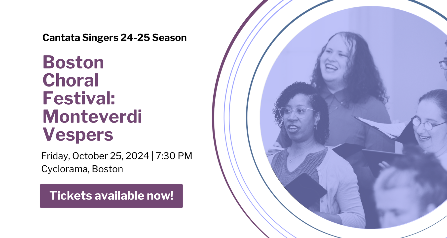 Cantata Singers Presents: Monteverdi Vespers