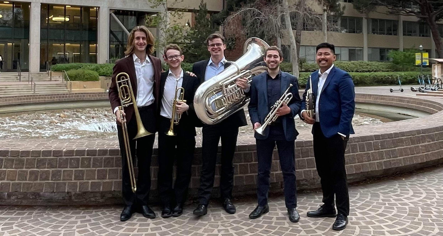 An afternoon Brass Quintet in Mar Vista 🎺💜🌅