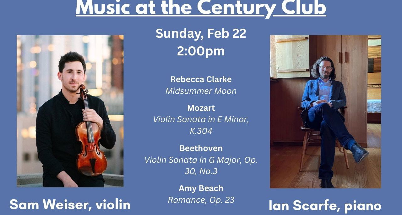 Sam Weiser and Ian Scarfe perform at the Century Club