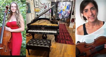 Sunday 2pm 19 April 2026 Emma Hayes Johnson, Cello & Hoorig Poochikian, Violin; POTLUCK dinner buffet 95/46