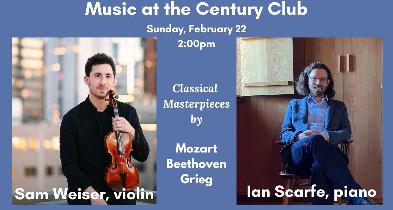 Sam Weiser and Ian Scarfe perform at the Century Club