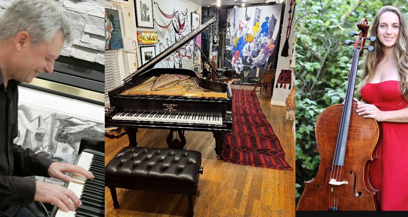 Sunday 2pm 11 October 2026 Carl Banner, piano & Emma Hayes Johnson, cello; POTLUCK Dinner Buffet 105/56